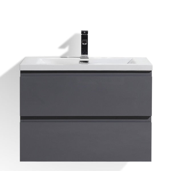 Brooklyn Floating / Wall Mounted Bathroom Vanity With Acrylic Sink
