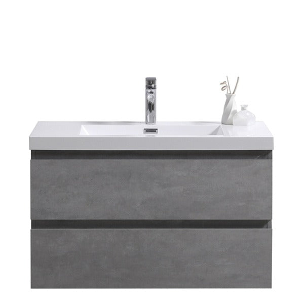 Brooklyn Floating / Wall Mounted Bathroom Vanity With Acrylic Sink