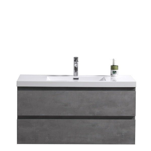 Brooklyn Floating / Wall Mounted Bathroom Vanity With Acrylic Sink