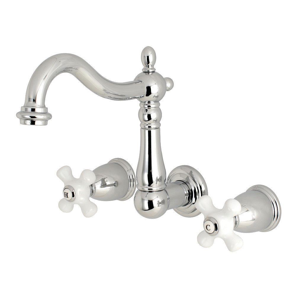 Heritage 8-Inch Center Wall Mount Bathroom Faucet