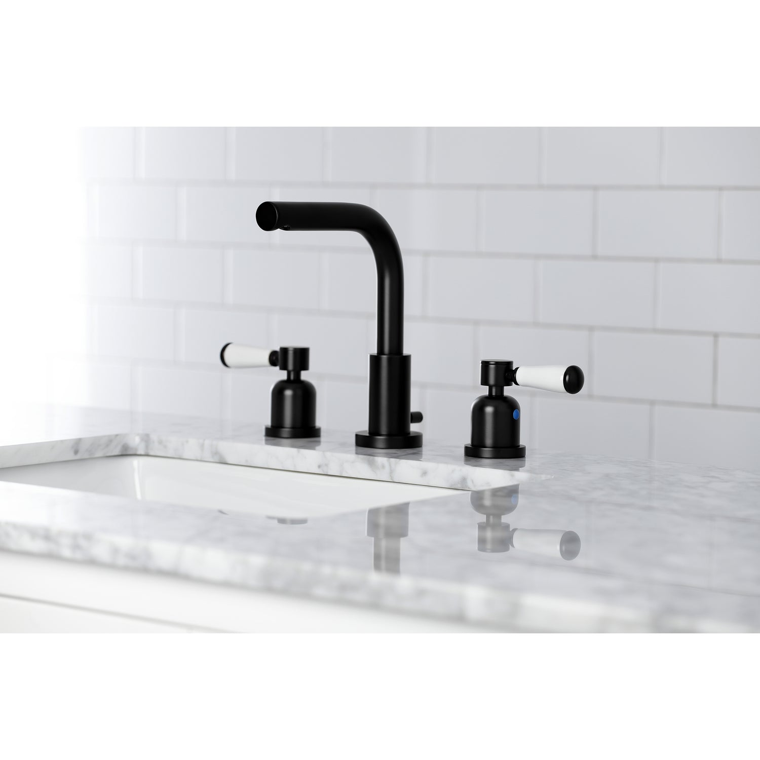 Paris Modern Widespread Bathroom Faucet, 8 Inch