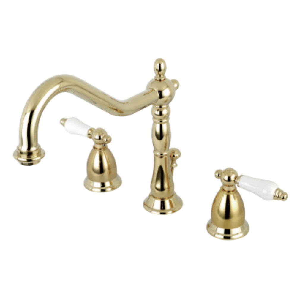 Heritage 8" Widespread Bathroom Faucet W/ Brass Pop Up