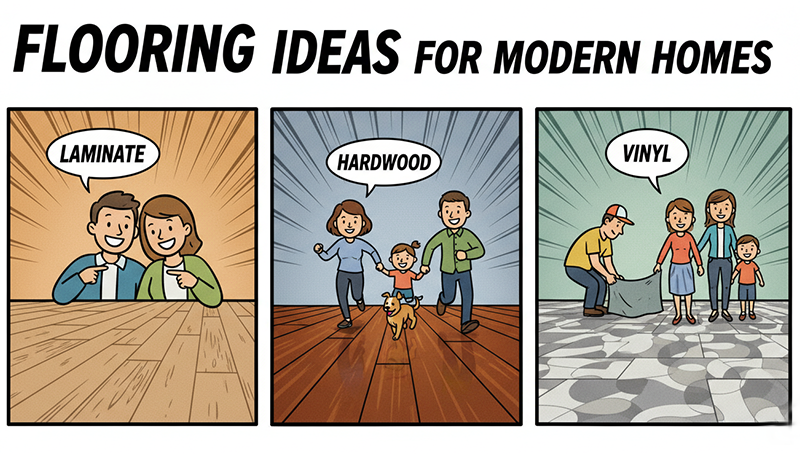 Flooring Ideas Based on Laminates, Hardwood, and Vinyl in Modern Homes