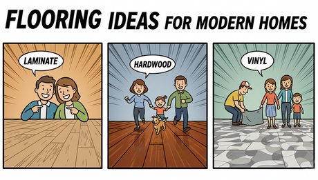 Flooring Ideas Based on Laminates, Hardwood, and Vinyl in Modern Homes