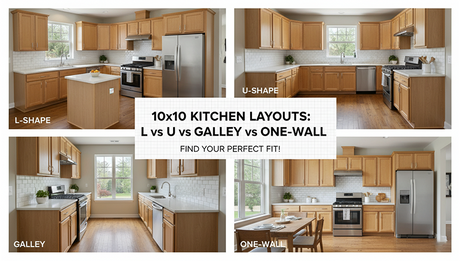 Best 10x10 Kitchen Layout (L-Shape vs U-Shape vs Galley vs One-Wall)