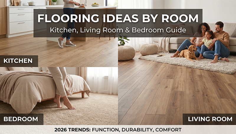 Flooring Ideas by Room: Kitchen, Living Room, and Bedroom Guide