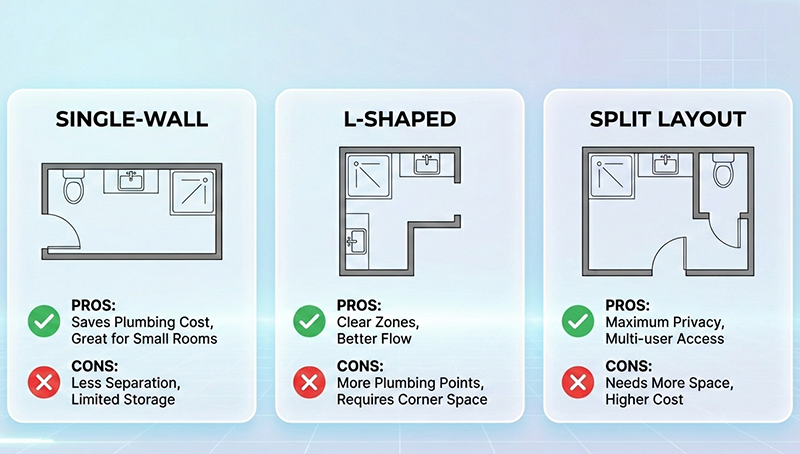 Popular Bathroom Layouts in 2026: Pros, Cons, and Best Uses for Each Design