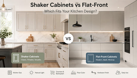 Shaker Cabinets vs Flat-Front: Which Fits Your Kitchen Design?