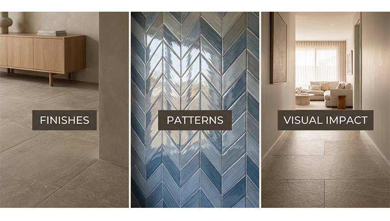 Tile Finishes, Patterns & Visual Impact Explained form modern home