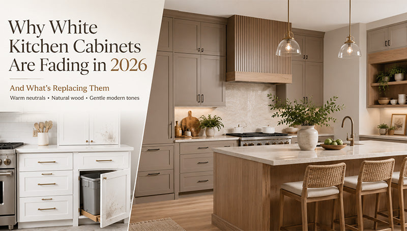Why White Kitchen Cabinets Are Fading in 2026 — And What’s Replacing Them