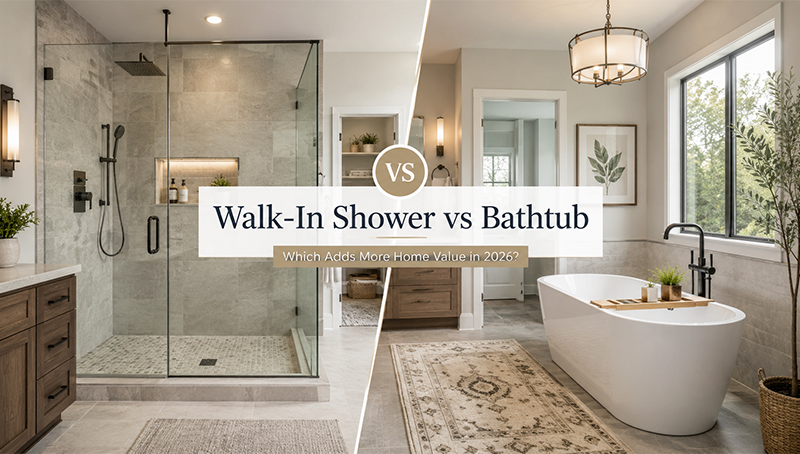 Walk-In Shower vs Bathtub: Which Adds More Home Value in 2026?
