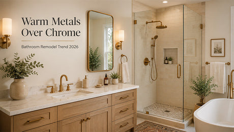 Why Warm Metals Are Replacing Chrome in 2026 Bathroom Remodels
