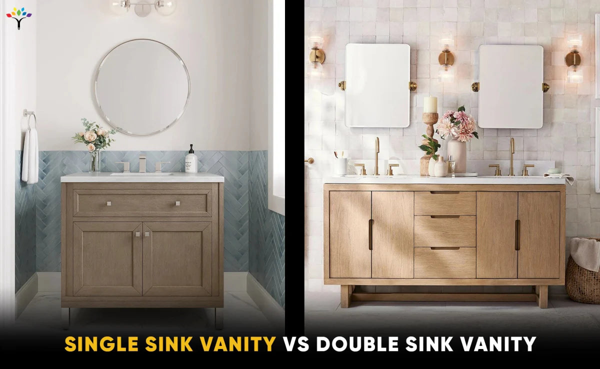 A complete Understanding of Single Sink vs. Double Sink Vanity - BUILDMYPLACE