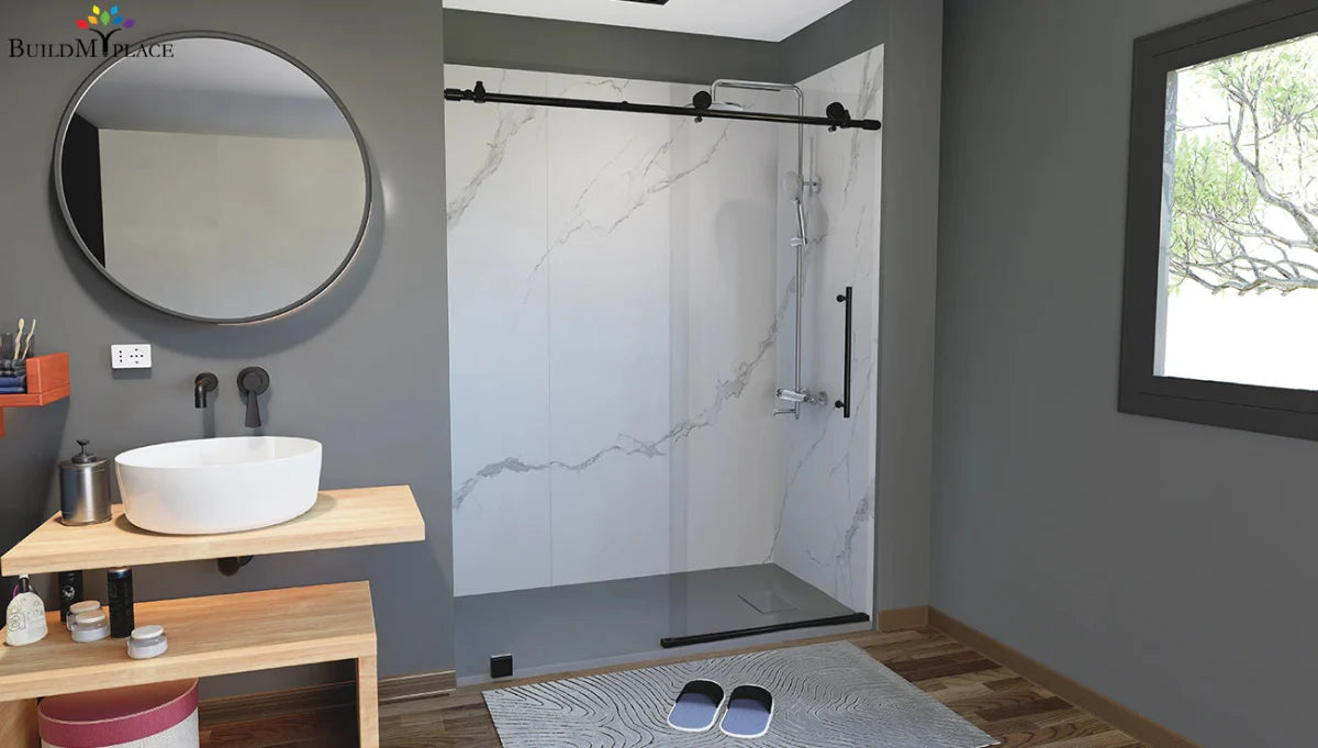 How Matte Black Finishes on Shower Doors Enhance Bathroom Design - BUILDMYPLACE