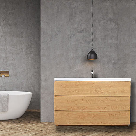 New England Oak Bathroom Vanities With Tops