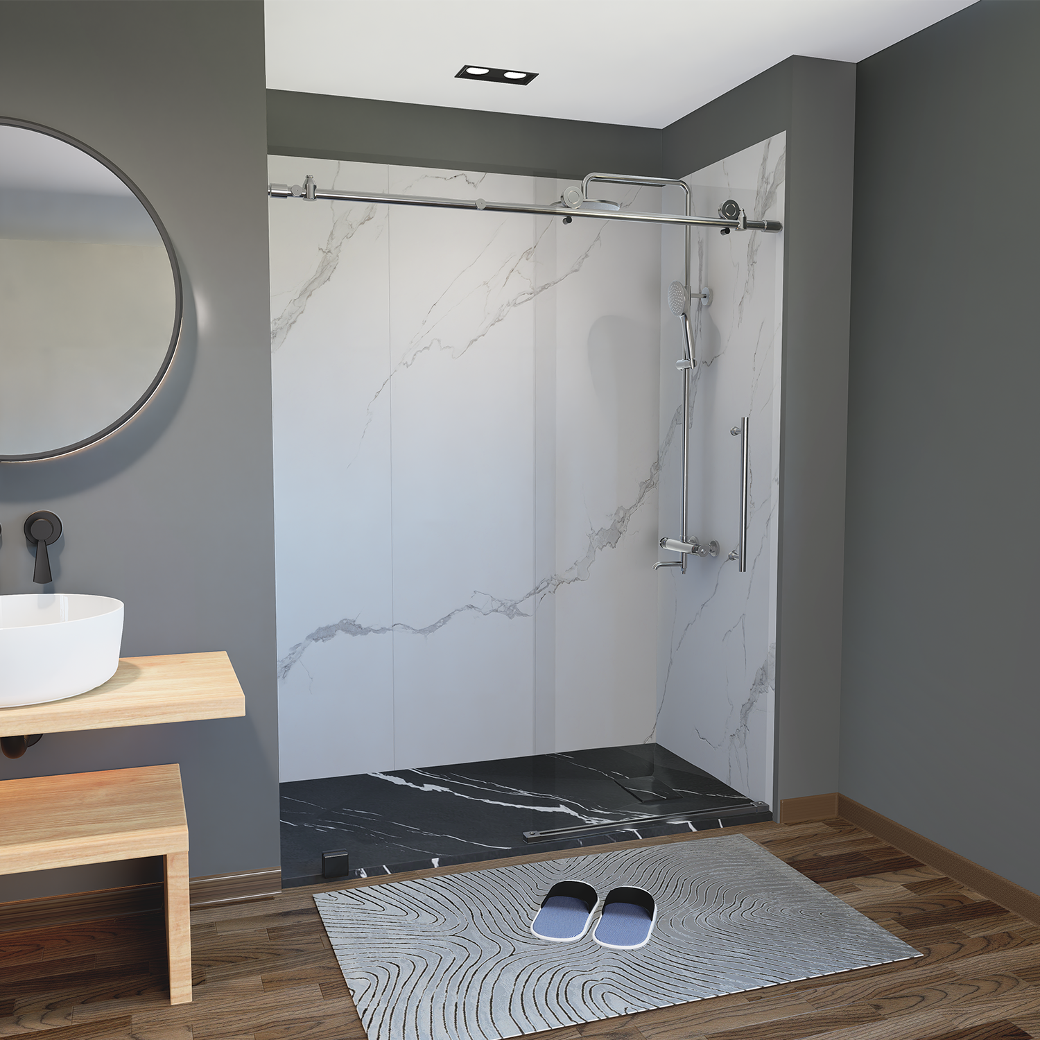 Alcove-Shower-Stall-Kit-Combo