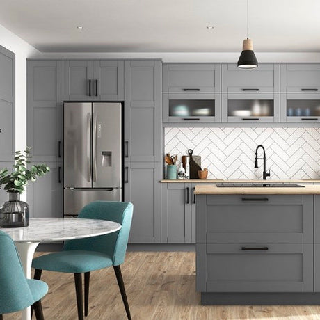 Grey & Black Cabinets - Pre Assembled