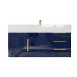 Blossom 42 In. Floating Single Sink Bathroom Vanity With Acrylic Sink Top, Right Side Drawers & Aluminum Alloy Frame