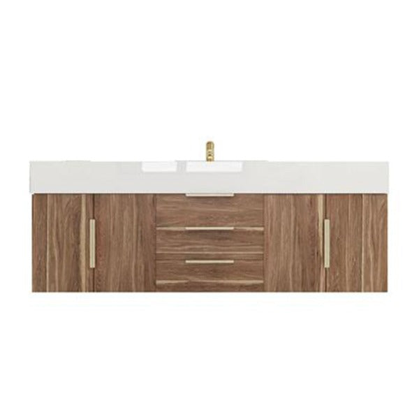 Blossom 60 In. Floating Single Sink Bathroom Vanity With Acrylic Sink Top, Drawers & Aluminum Alloy Frame