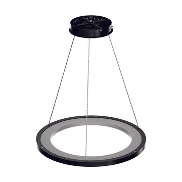 1-Ring LED Pendant Light, 35W, 3000K-6500K, 966LM, Dimmable, Matte Black Body Finish, Diameter 23.6''×71''