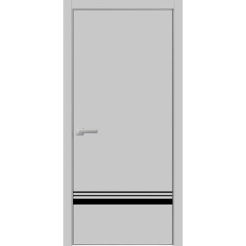 Modern Wood Interior Door with Hardware | Planum 0012 Matte Grey | Single Panel Frame Trims | Bathroom Bedroom Sturdy Doors