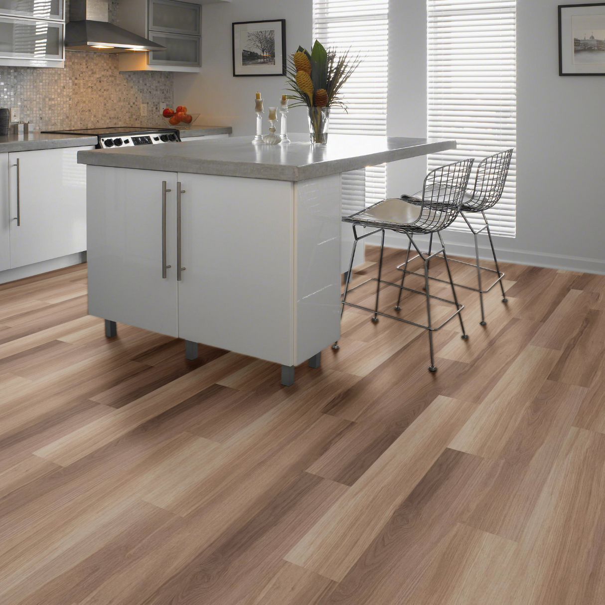 Shaw Floorte Pro Endura 512C Plus 0736V-00154, Almond Oak SPC Flooring, Floating Vinyl Flooring ,7" x 48" x 4.8mm Thickness (18.68SQ FT/ CTN)