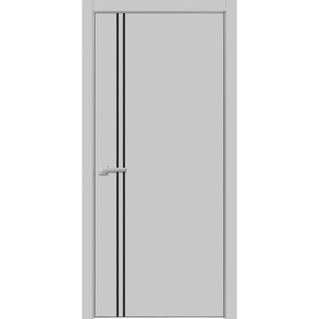 Modern Wood Interior Door with Hardware | Planum 0016 Matte Grey | Single Panel Frame Trims | Bathroom Bedroom Sturdy Doors