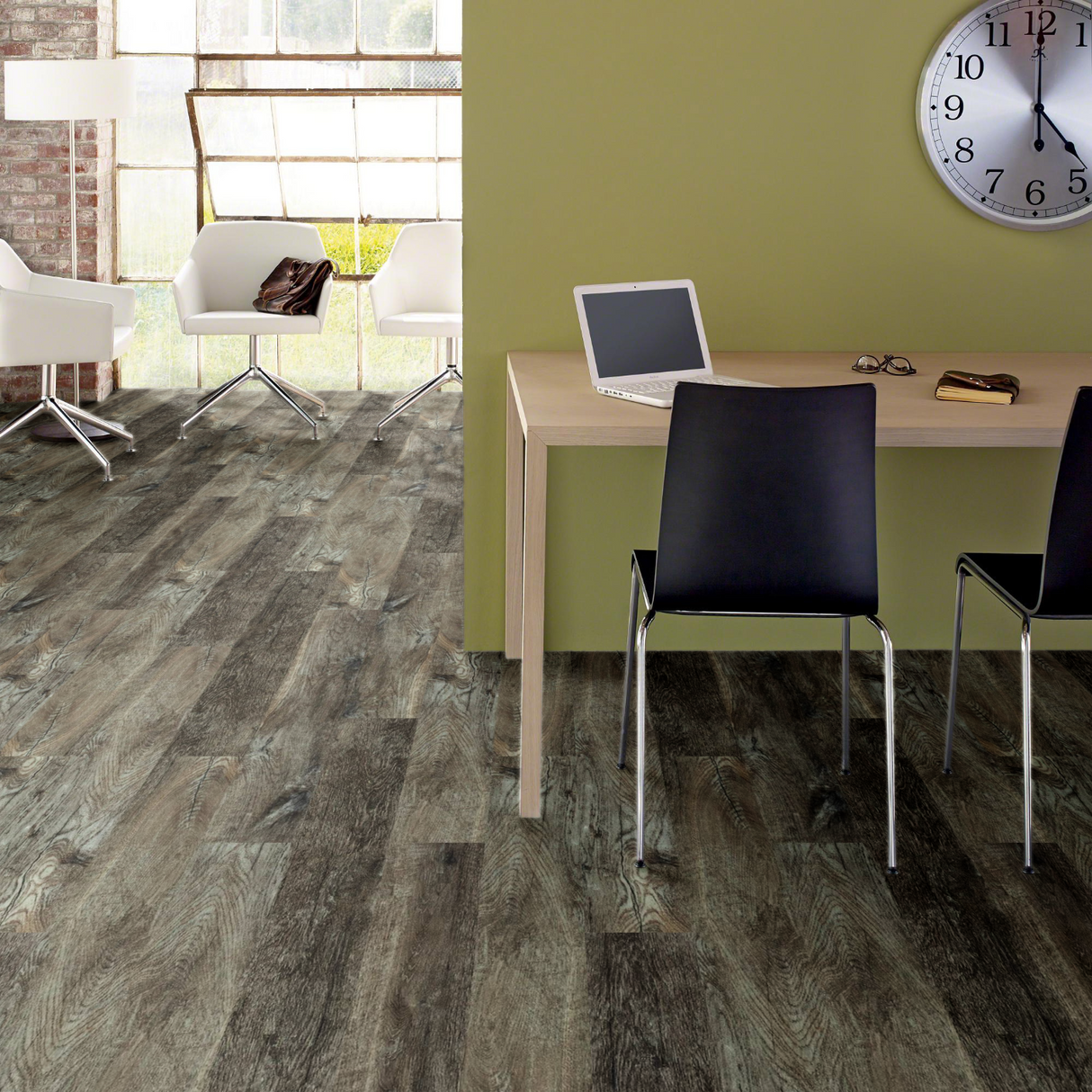 Shaw Floorte Pro Endura Plus Smoky Oak SPC Flooring, ArmourBead Finish Vinyl Flooring, 7" x 48" x 4.8mm Thickness (18.68SQ FT/ CTN)