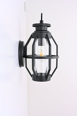 Wall Lamp Sconce for Garage Courtyard Corridor Hallway Doorway Porch Entryway Patio or Indoor, Outside Wall Light Fixture with Waterproof Shade, Matt Black