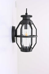 Wall Lamp Sconce for Garage Courtyard Corridor Hallway Doorway Porch Entryway Patio or Indoor, Outside Wall Light Fixture with Waterproof Shade, Matt Black