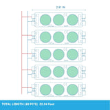 0.72 LED Module Lights - 40 - Pack Green - 3 LEDs/Mod, SMD2835 - 7000K - UL Listed - BUILDMYPLACE