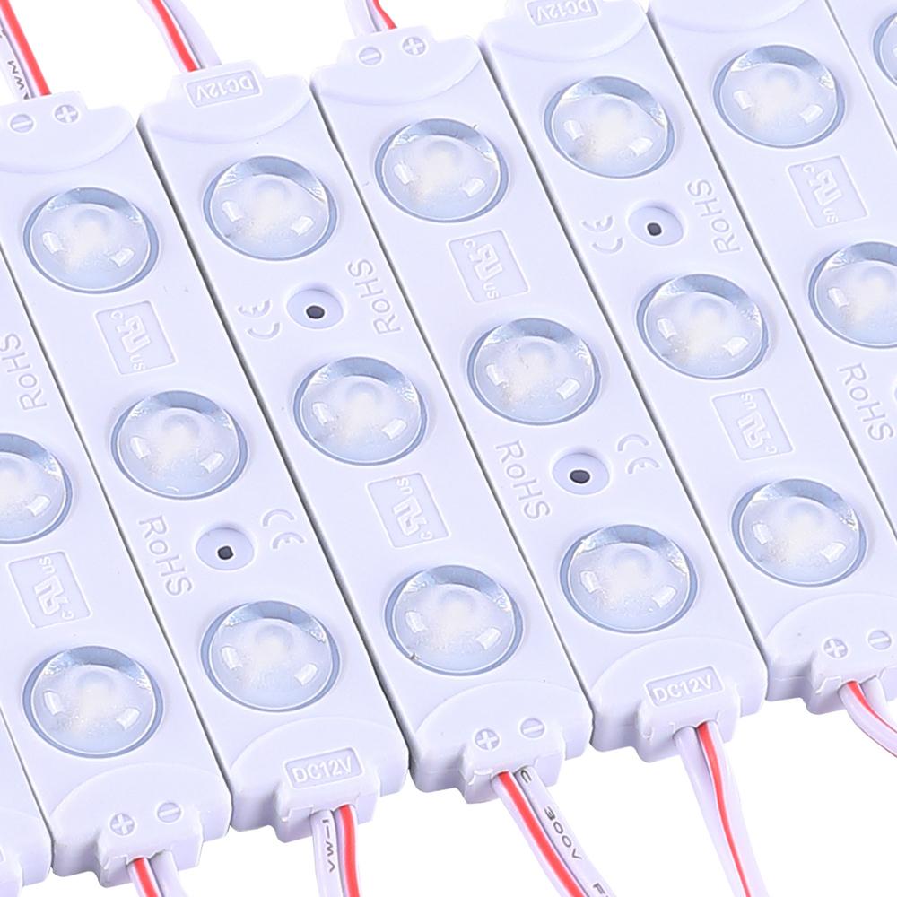 0.72 LED Module Lights - 40 - Pack Green - 3 LEDs/Mod, SMD2835 - 7000K - UL Listed - BUILDMYPLACE