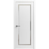 Modern Wood Interior Door with Hardware | Planum 0888 White Silk | Single Panel Frame Trims | Bathroom Bedroom Sturdy Doors