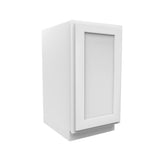 09 Inch Wide Kitchen Cabinet - Full Height Single Door - Luxor White Shaker - Ready To Assemble, 9"W x 34.5"H x 24"D - BUILDMYPLACE