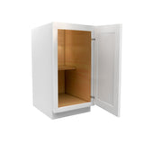 09 Inch Wide Kitchen Cabinet - Full Height Single Door - Luxor White Shaker - Ready To Assemble, 9"W x 34.5"H x 24"D - BUILDMYPLACE