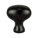 Transitional Advantage Three Matte Black Oval Knob