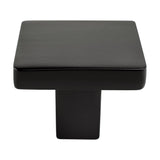 Contemporary Advantage One Matte Black Square Knob