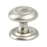 Advantage Plus Four Brushed Nickel Roped Knob