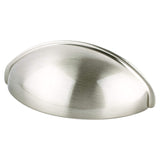 Transitional Advantage Three 64mm CC Brushed Nickel Cup Pull