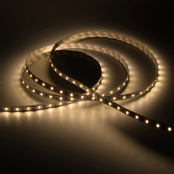 12V LED Strip Lights W/ DC Connector - IP20 - 278 Lumens/ft - SMD2835 Flexible Tape Lighting