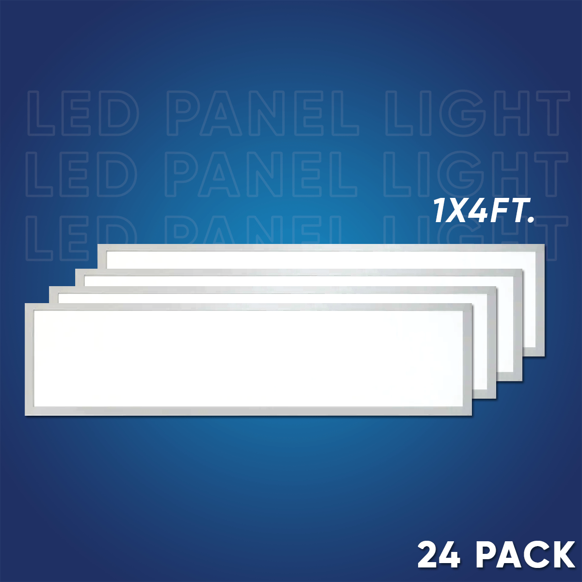 1 ft. x 4 ft. LED Flat Panel Light 20W/30W/40W Wattage Adjustable, 4000k/5000K/6500K CCT Changeable, Dip Switch, 0 - 10V Dim, 120 - 277V, ETL, DLC 5.1, Recessed Back - lit Fixture - BUILDMYPLACE