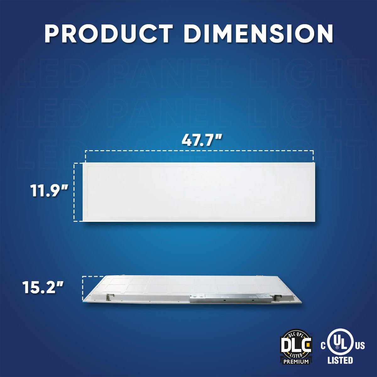 1 ft. x 4 ft. LED Flat Panel Light 20W/30W/40W Wattage Adjustable, 4000k/5000K/6500K CCT Changeable, Dip Switch, 0 - 10V Dim, 120 - 277V, ETL, DLC 5.1, Recessed Back - lit Fixture - BUILDMYPLACE