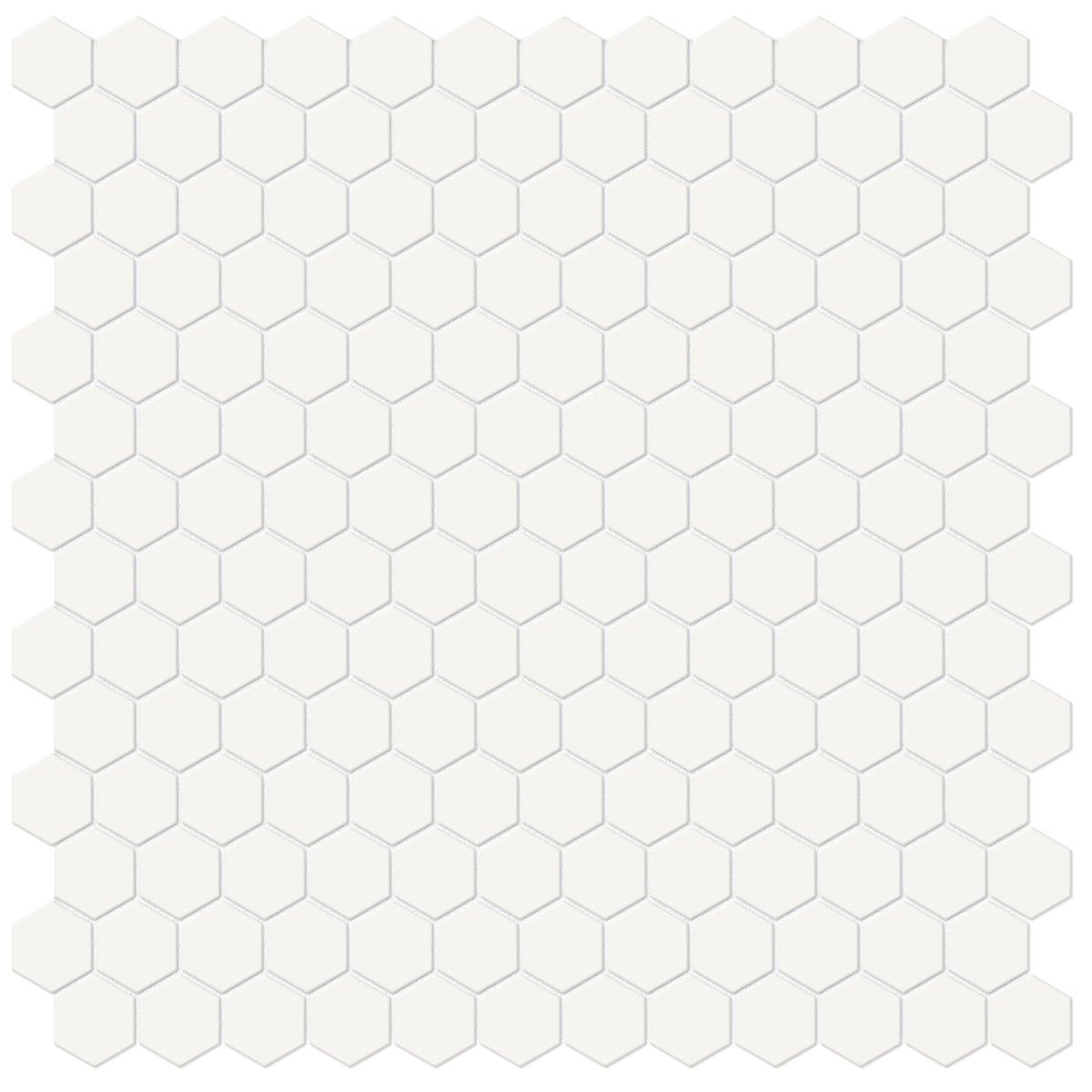 1 In Hexagon Soho Canvas White Matte Glazed Porcelain Mosaic - BUILDMYPLACE