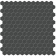 1 In Hexagon Soho Retro Black Matte Glazed Porcelain Mosaic - BUILDMYPLACE