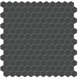 1 In Hexagon Soho Retro Black Matte Glazed Porcelain Mosaic - BUILDMYPLACE