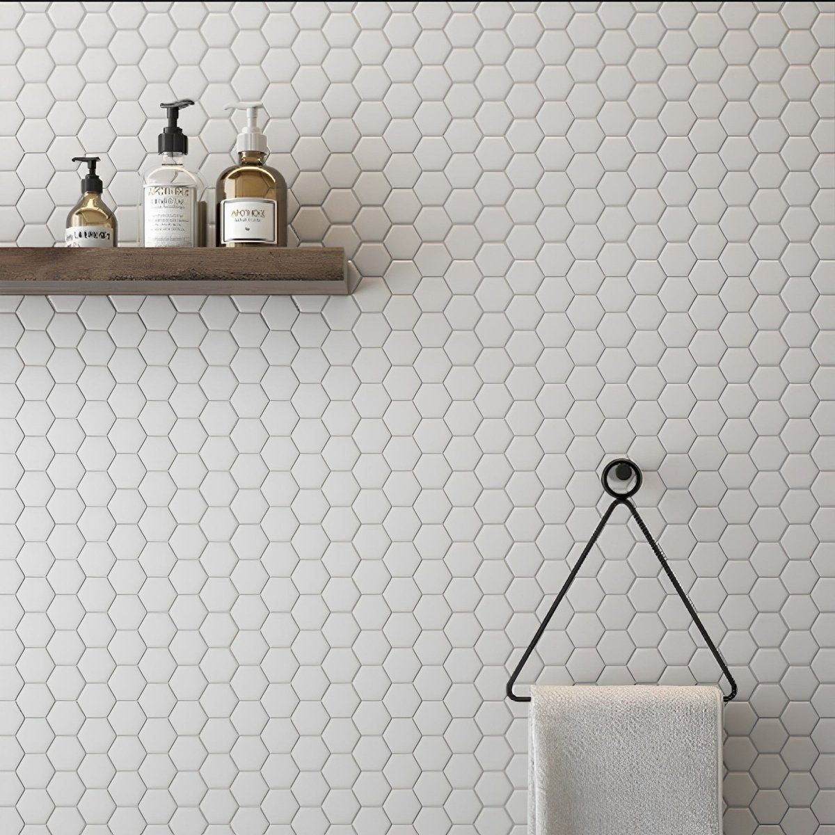 1 In Hexagon Vintage Grey Soho Matte Glazed Porcelain Mosaic - BUILDMYPLACE