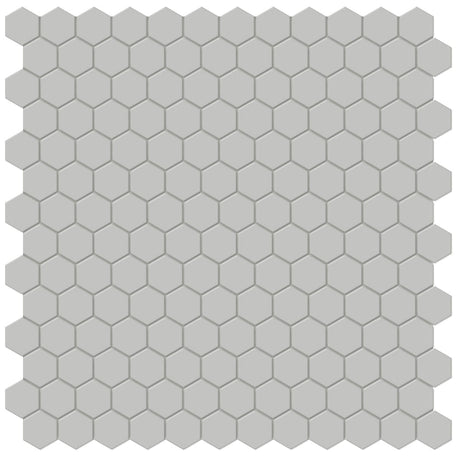 1 In Soho Loft Grey Hexagon Matte Glazed Porcelain Mosaic - BUILDMYPLACE