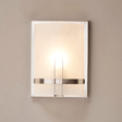 1 - Light, Decorative ARC Wall Sconce Fixture, Brushed Nickel Finish with White glass shade, Dim: 9" W x 12"H x 5"E, Hallway Light Fixtures - BUILDMYPLACE