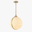 1 Light Mini Pendant Brass finish Hardware with Faux Alabaster, Pendant Lighting, E26 Base - BUILDMYPLACE