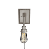 1 - Light, Modern - Farmhouse Style LED Wall Sconce Indoor, 120v, Metal + Clear Glass, Brushed Nickel Finish - LEDMyPlace